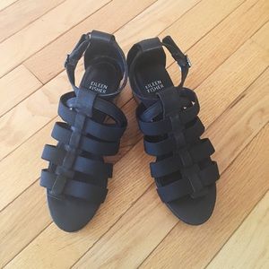 Eileen Fisher black sandals, size 6.5
